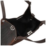 Luxusní dámská kožená kabelka na rameno Cynthia, tmavě hnědá