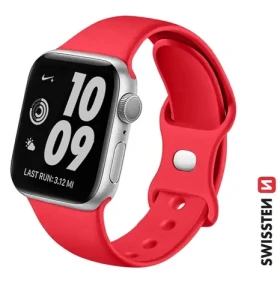 SWISSTEN silikonový řemínek pro Apple Watch 38-40 mm červená (46000102)