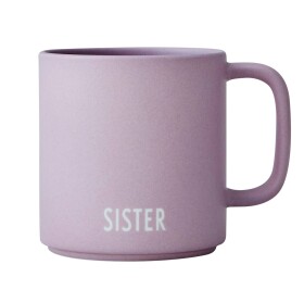 DESIGN LETTERS Porcelánový hrnek Sister/Love 200 ml, fialová barva, porcelán