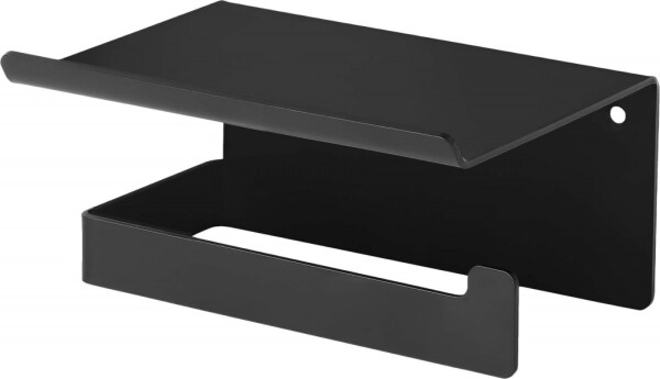 DEANTE - Mokko černá - Držák na toaletní papír, nástěnný - s poličkou ADM_N221