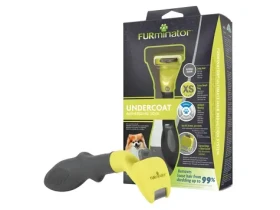 FURminator hrablo pro dlouhosrsté psy velmi malých plemen / Hrablo pro psy / Nerezová čepel / Ergonomická rukojeť