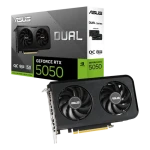ASUS DUAL GeForce RTX 5050 OC 8GB / 2677MHz / 8GB GDDR6 / 128-bit / 1x HDMI + 3x DP / 550W (8) (90YV0N72-M0NA00)