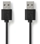 Nedis USB 2.0 kabel černá (CCGL60001BK20) / Kabel USB / USB-A - USB-A / 480 Mbps / 2 m (CCGL60001BK20)