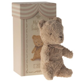 Maileg Plyšový medvídek My First Teddy – Powder, béžová barva, textil