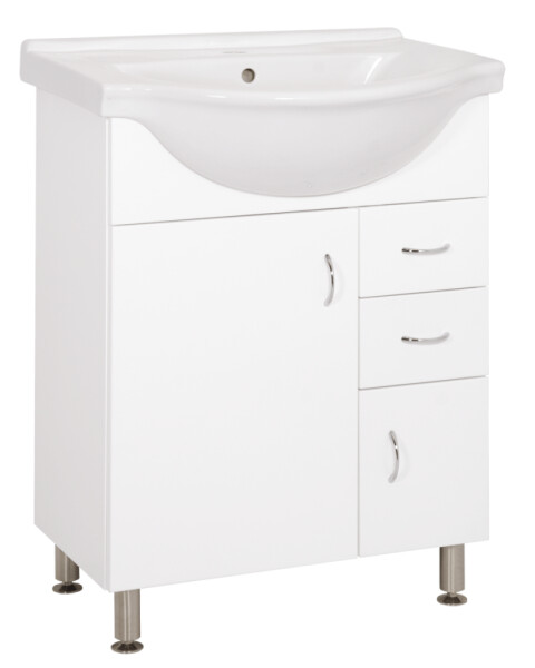Koupelnová skříňka s umyvadlem Keramia Pro 65,8x51,4 cm bílá PRO65DV PRO65DV