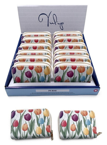 Malá peněženka se zipem - Tulipány