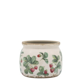 Chic Antique Keramický obal na květiny Fraises Ø 9,5 cm, multi barva, keramika