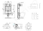 IDEAL STANDARD - ProSys Set předstěnové instalace, klozetu a sedátka Tesi, tlačítka Oleas M1, Aquablade, SoftClose, chrom mat ProSys80M SP77