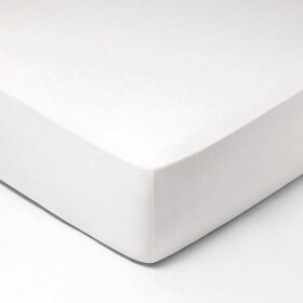 DekorTextil Jersey napínací prostěradlo bílé ROZMĚR: (š/d/v) 80 x 200 x 20 cm