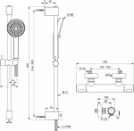 IDEAL STANDARD - Ceratherm T25 Sprchový set s termostatem, 2 proudy, chrom A8515AA