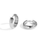Kruhové náušnice Estefani - 17 mm, chirurgická ocel, Stříbrná