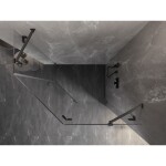 MEXEN/S - Lunar sprchový kout pětiboký křídlový pravá 100 x 90, transparent, grafit kartáčovaná 831-100P-090L-66-00-P