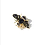 Brož Swarovski Elements Marianela - včela, Černá