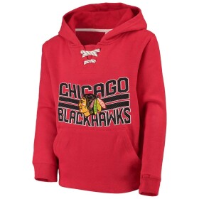 Outerstuff Dětská Mikina Chicago Blackhawks Standard Lace-Up Pullover Hoodie Velikost: Dětské L (13 - 14 let)