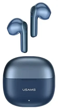 USAMS XH Series modrá / Bezdrátová sluchátka do uší / Bluetooth 5.1 / ANC / mikrofon (BHUXH03)