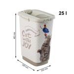 ROTHO Kontejner na krmivo CODY 25L - CAT WITH JOY