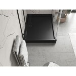 MEXEN - Flow+ sprchová vanička obdélníková 80 x 90, černá mat 46R708090H