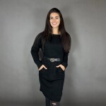 HOSH Pletené šaty ELLIS s páskem Barva: Černá