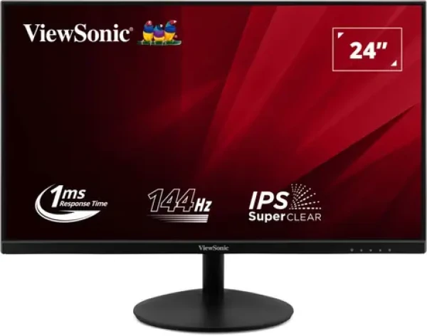 24" ViewSonic VA24E2-H černá / Monitor / IPS / FHD 1920x1080 / 144Hz / 250cd/m2 / HDMI / VESA 75x75 (VA24E2-H)