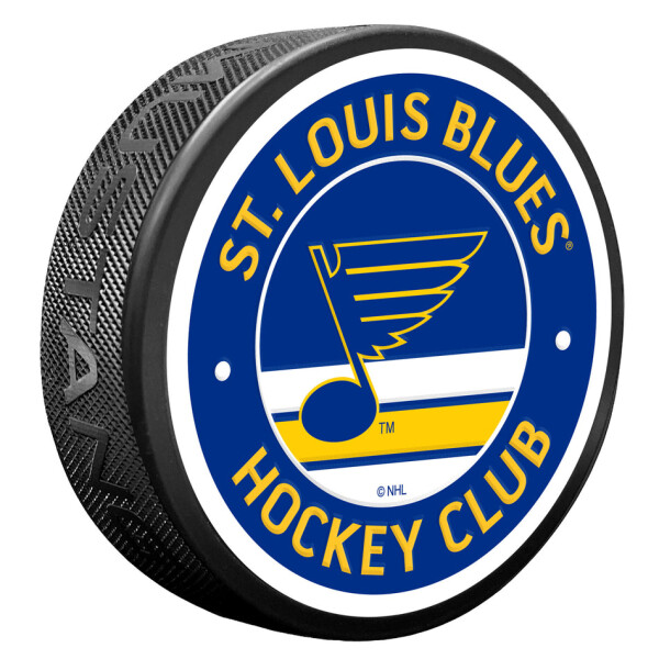 Mustang Puk St. Louis Blues NHL Vintage Striped Textured Puck
