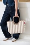 Nákupní taška Reisenthel Loopshopper L Summerstripes coffee