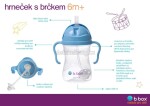 B.box 200246 Hrneček s brčkem - béžový 240 ml