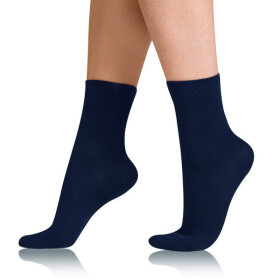 Dámské bavlněné ponožky s pohodlným lemem COTTON COMFORT SOCKS - BELLINDA - tmavě modrá 35 - 38