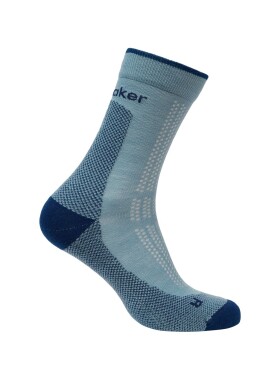 Pánské merino ponožky ICEBREAKER Mens Hike+ Ultralight Quarter, Flint Blue/Atlantis velikost: 42-44 (M)