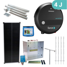 Expert sada solární ohradník - Kompletní přenosná schránka + 4J zdroj, panel 100 W, páska 20 mm