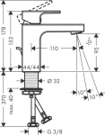 HANSGROHE - Vernis Shape Umyvadlová baterie s výpustí, EcoSmart, chrom 71568000