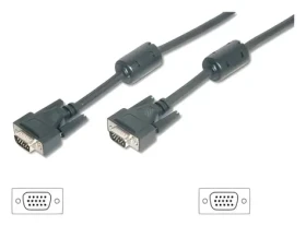 Equip VGA kabel M/M černý / Propojovací kabel / 1,8 m / feritová tlumivka / max. 2048×1536 (118817)