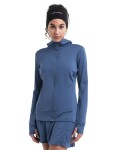 Dámská merino mikina s kapucí ICEBREAKER Wmns 260 Quantum IV LS Zip Ho, Dawn velikost: M