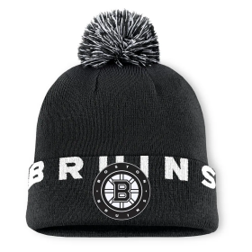 Fanatics Pánská Zimní Čepice Boston Bruins Fundamental High Stick Cuffed Knit Hat with Pom - Black