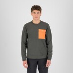 KARPOS Mesdi' Crewneck Fleece, Woodl.Gray/Vibr.Orange velikost: L