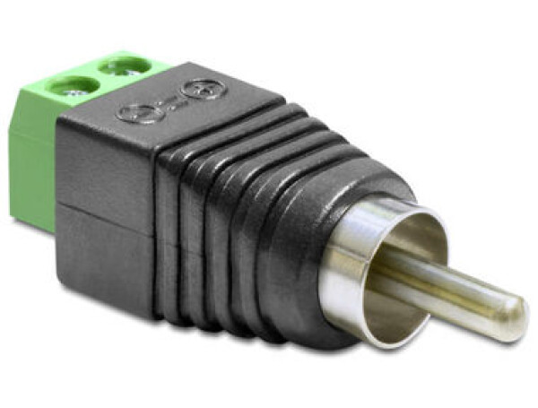 Delock Adapter RCA (F) - Svorkovnice s tlačítkem 2 pin (65566)