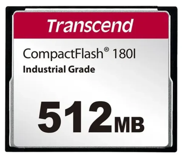 Transcend CF180I Compact Flash Karta 512MB / R: 85MBs / W: 70MBs (TS512MCF180I)