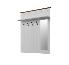 ARTEN (NANO Systems s.r.o.) Věšákový panel se zrcadlem FLEUR (Bílá)
