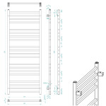 SAPHO - METRO otopné těleso 600x1510 černá mat IR420TB