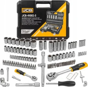 JCB Sada nástrčných klíčů 108 dílů / Sada klíčů / 1/4" + 1/2" (JCB-41082-5)