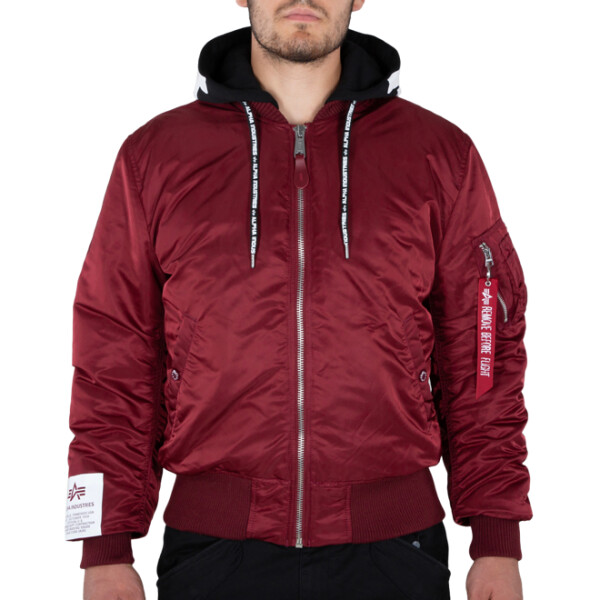 Alpha Industries Bunda MA-1 ZHP bordová M