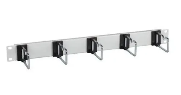 EFB 699980.1 šedý / Vyvazovací panel / 19" / 1U / 5x ocelová úchytka 75 mm (699980.1)