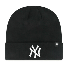47 Brand Pánská zimní čepice New York Yankees MLB Raised '47 CUFF KNIT Black
