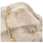 Stylová dámská plyšová crossbody kabelka Bateia, béžová