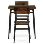 Jídelní set s 2 židlemi, 70x70x76cm, mdf, old wood, AUT-O2121 OLW2