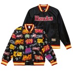 Mitchell & Ness Pánská bunda Atlanta Hawks NBA Slap Sticker Reversible Lightweight Satin Velikost: M