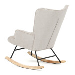 Houpací křeslo, béžová, látka, AK-373 CRM2