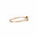 Stříbrný prsten se zeleným zirkonem - stříbro 925/1000, Zlatá 56