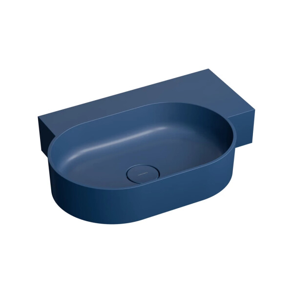 OMNIRES - OVO M+ umyvadlo na desku/závěsné - pravé, 64 x 44 cm, midnight blue mat; OVO645UWPMB