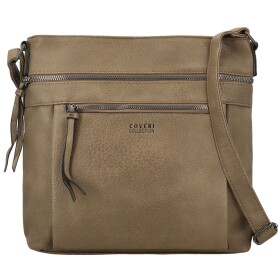 Stylová dámská koženková crossbody kabelka Orniva, taupe