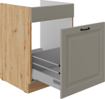 Spodní skříňka pod dřez Stilo 60 ZL 1S BB - Premium Box Barva korpusu: Dub artisan, Barva dvířek: Clay Grey